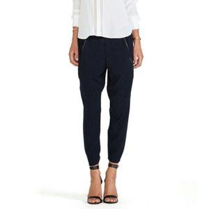 Vince - Satin Piped Wrap Seam Jogger Pants Navy